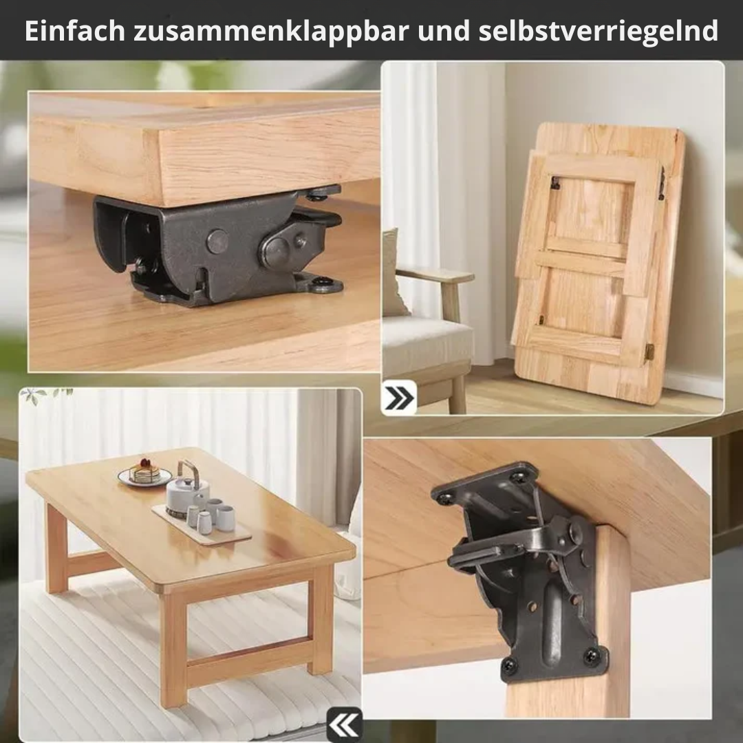 Klappbarer Tischbeinhalter aus Stahl