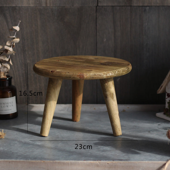 Stilvoller Holzfußhocker Karnz