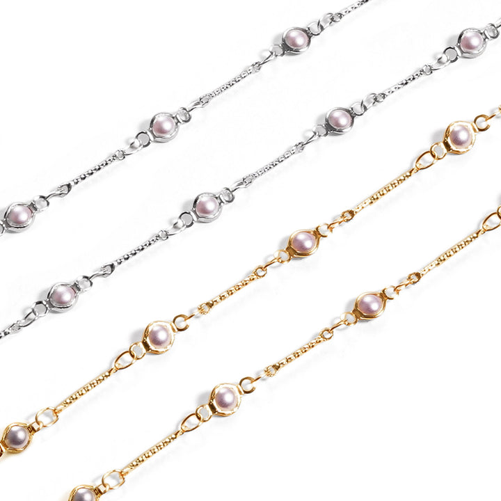 Premium Perlen-betonte Brillen Kette Karnz