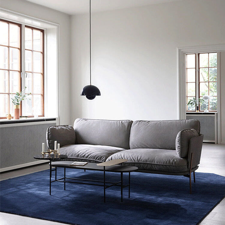 Skandinavische Pendelleuchte - Elegante 1-Licht halb-runde Beleuchtung für Wohnzimmer und Schlafzimmer | Karnz