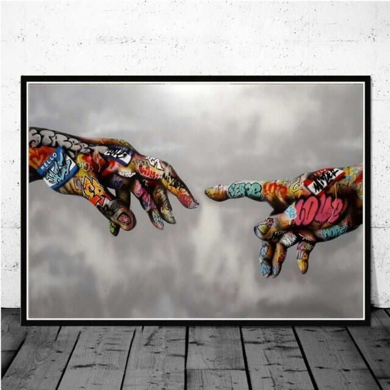 Street-Art-Pop-Graffiti – Leinwandbild