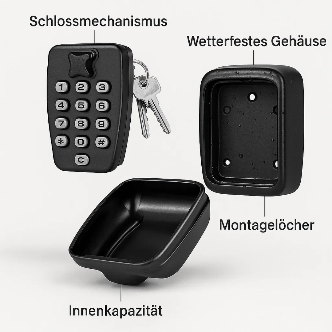 KeyGuard Outdoor Safe – Wetterfester Wandmontierter Schlüsselbox | Karnz