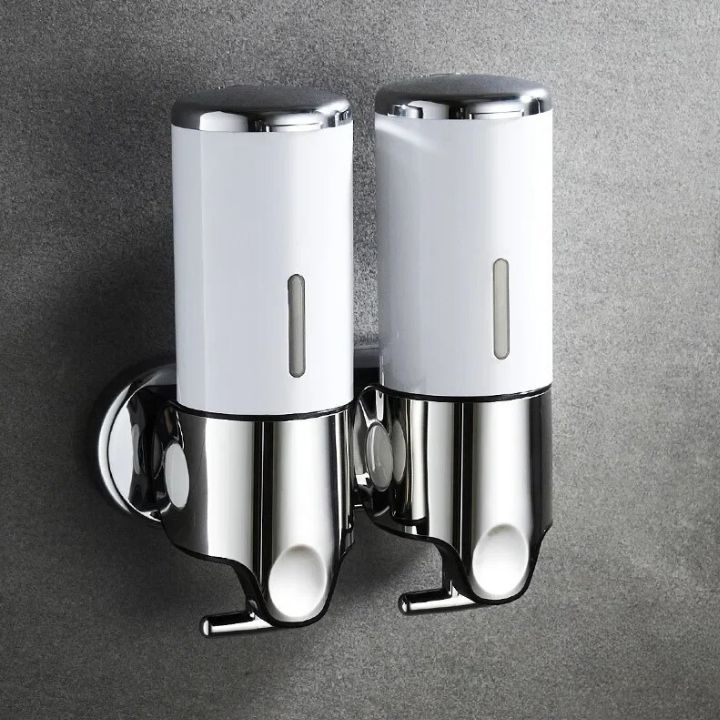 Wandseifenspender | SudsStation Badezimmer-Organizer | Edelstahl & ABS | 500 ml | Set mit 1–3 Stück