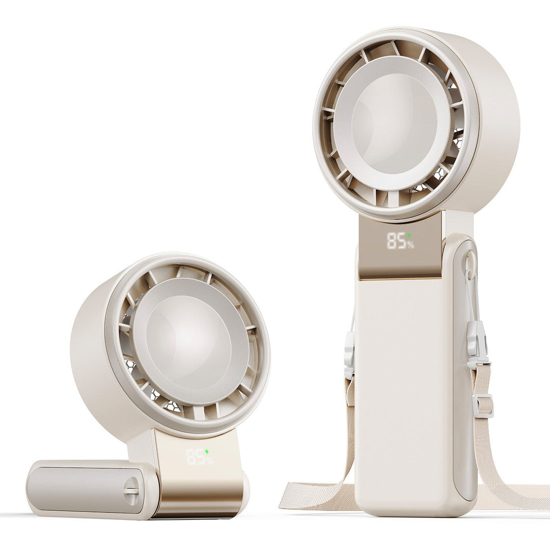 Faltbarer schaufelloser Handheld tragbarer wiederaufladbarer Ventilator | Karnz