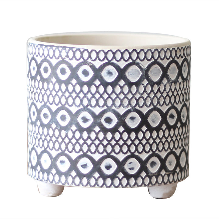 Dekorativer Blumentopf mit elegantem Muster Karnz