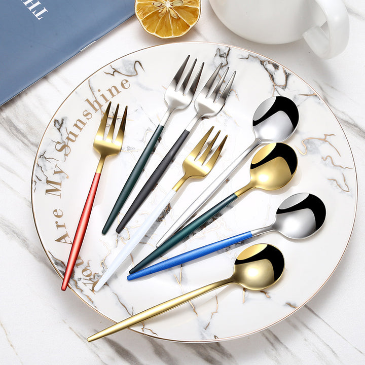 Elegante Spezielle Fingerfood-Gabel mit Rutschfester Griff-Beschichtung Karnz
