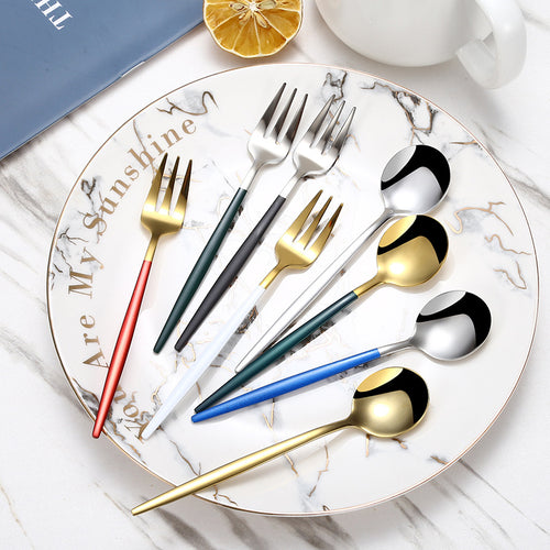 Elegante Spezielle Fingerfood-Gabel mit Rutschfester Griff-Beschichtung Karnz