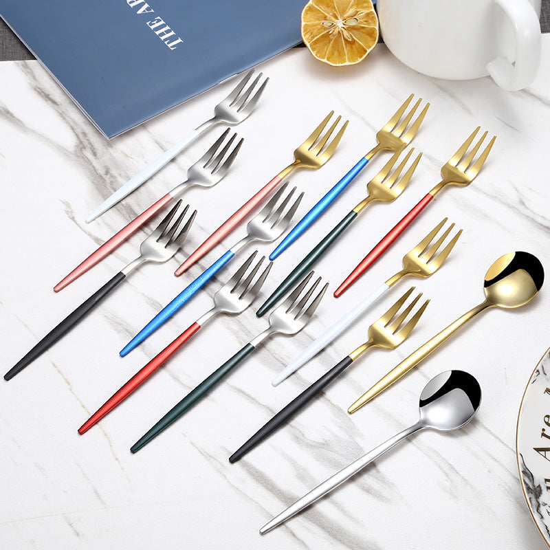 Elegante Spezielle Fingerfood-Gabel mit Rutschfester Griff-Beschichtung Karnz