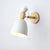 Schwenkshade Kinderzimmer Wandlampe Metall 1 Glühbirne Macaron Lesewandlicht mit Holzdeko | Karnz