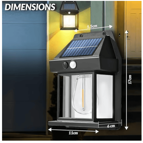 Solar-Wandleuchte mit Bewegungsmelder | Karnz