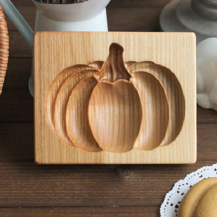 Keksausstecher-Set aus Holz | Gravierte Gebäckstempel | Lebkuchen- und Kekspresse