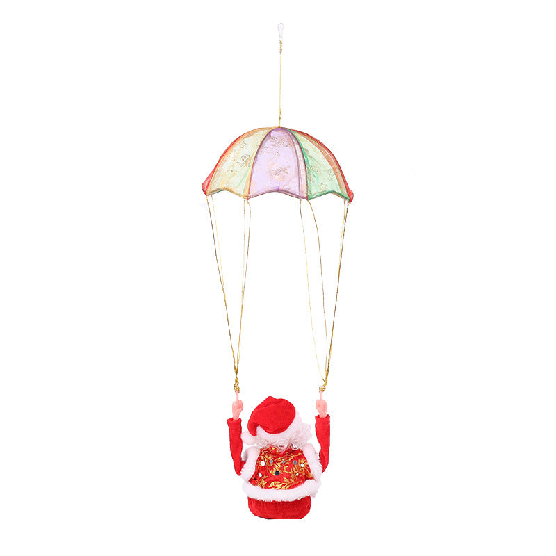 Weihnachtsmann Dekorationsfigur mit Fallschirm Karnz
