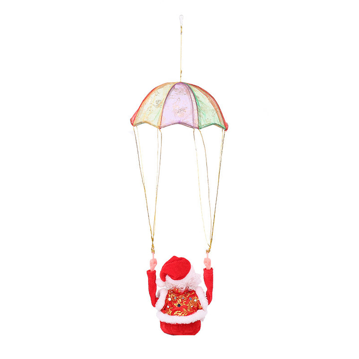 Weihnachtsmann Dekorationsfigur mit Fallschirm Karnz