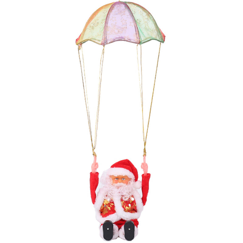 Weihnachtsmann Dekorationsfigur mit Fallschirm Karnz