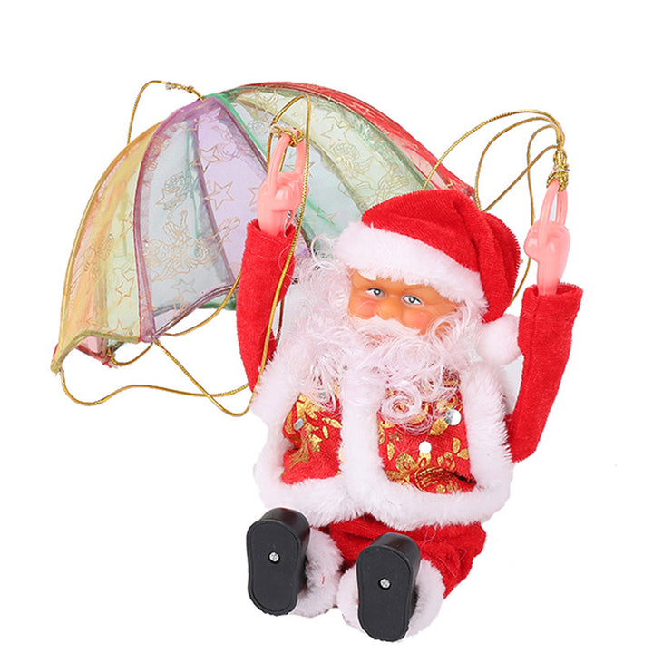 Weihnachtsmann Dekorationsfigur mit Fallschirm Karnz