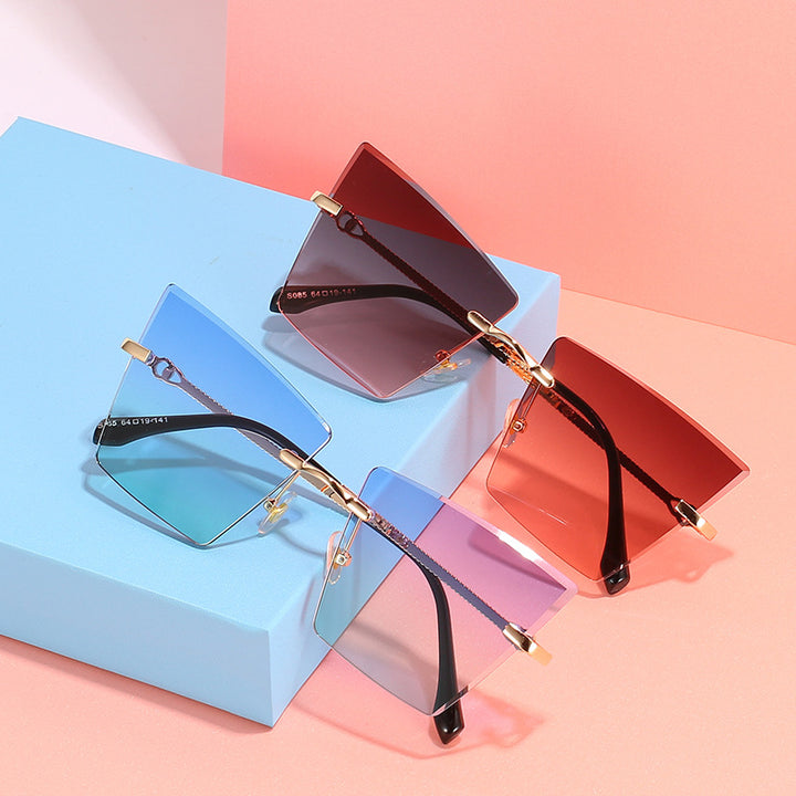 Quadratische Rahmen Farbverlauf Sonnenbrille Karnz
