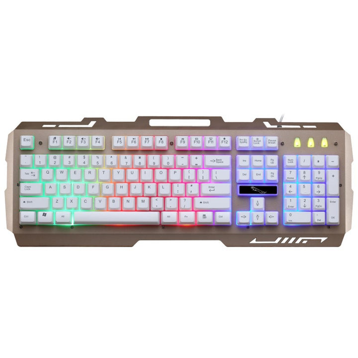 RGB-hintergrundbeleuchtete mechanische Gaming-Tastatur mit Smartphone-Halter Karnz