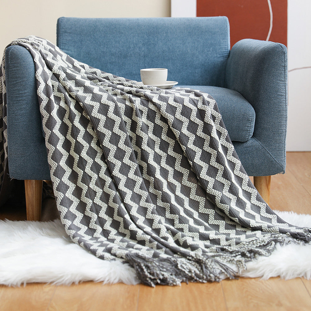 Chic Gewebte Dekorative Wurfdecke