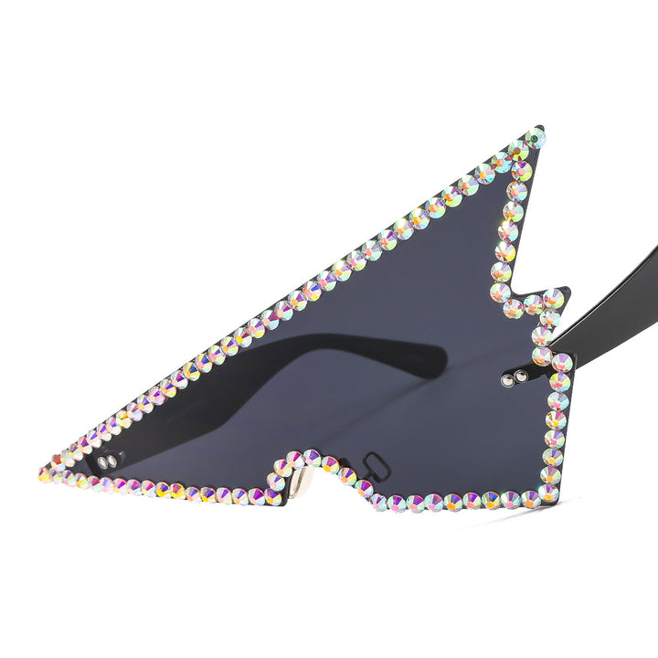Damen extravagant geformte Sonnenbrille Karnz