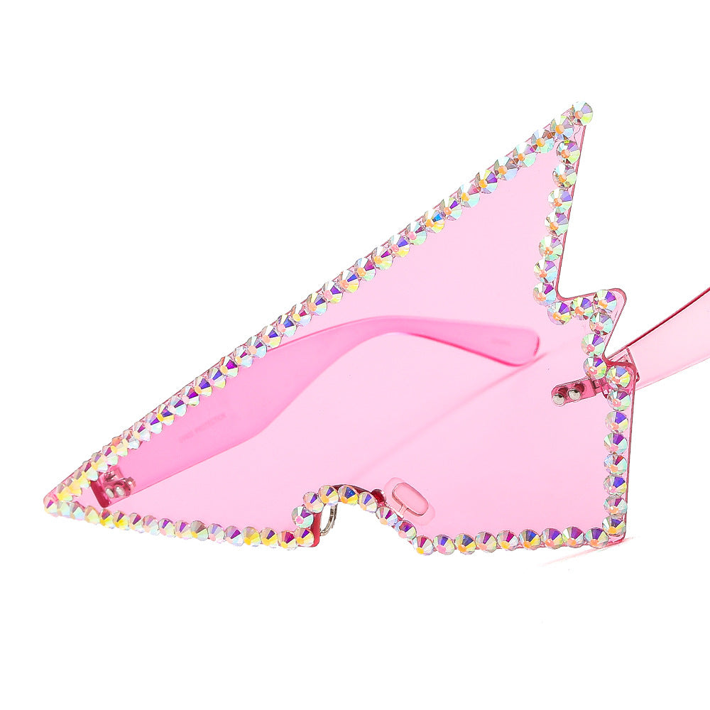 Damen extravagant geformte Sonnenbrille Karnz