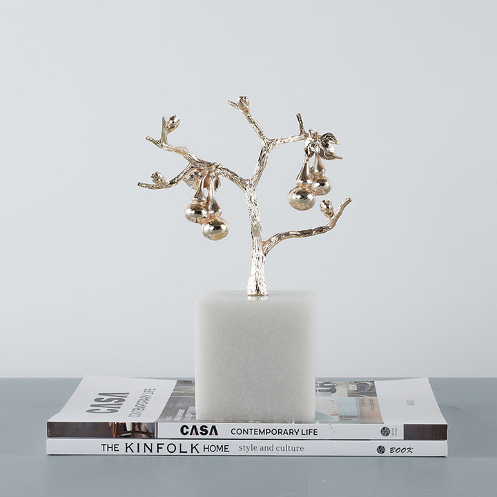 Dekorativer Silberbaum Skulptur