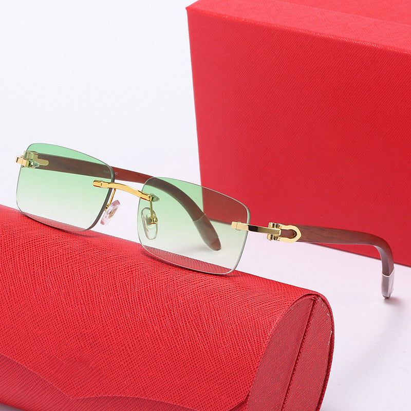 Damen elegante Rechteck-Sonnenbrille mit hochwertigem Metallrahmen und polarisierenden Gläsern Karnz