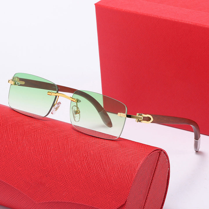 Damen elegante Rechteck-Sonnenbrille mit hochwertigem Metallrahmen und polarisierenden Gläsern Karnz