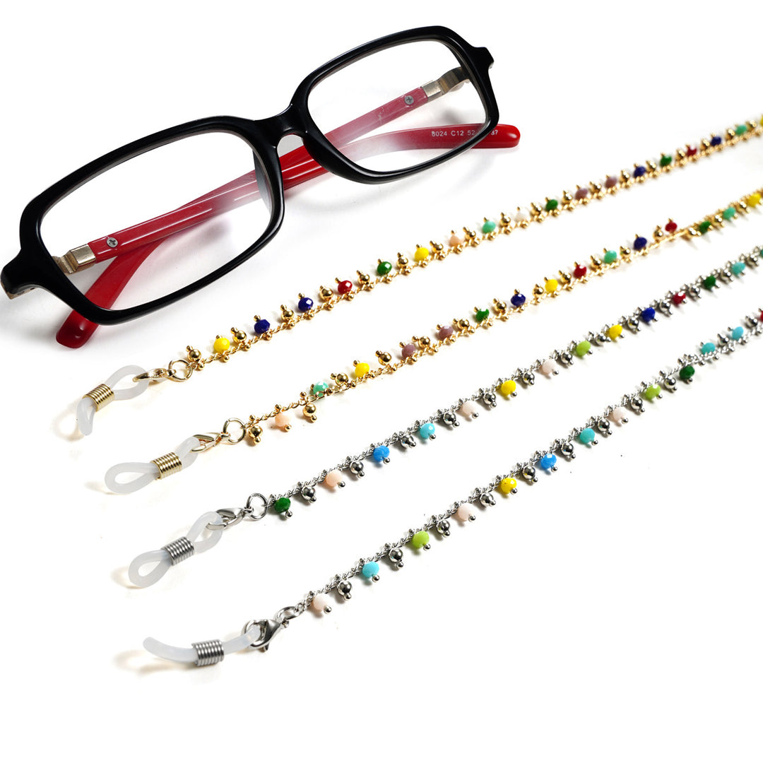 Bunte Perlen Brillenhalter Kette Karnz