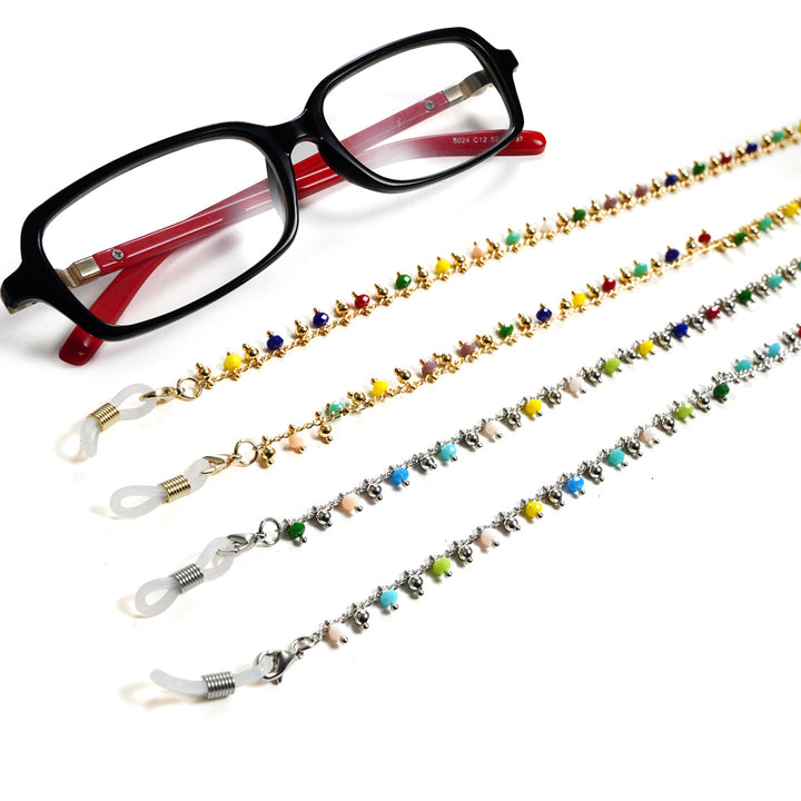 Bunte Perlen Brillenhalter Kette Karnz