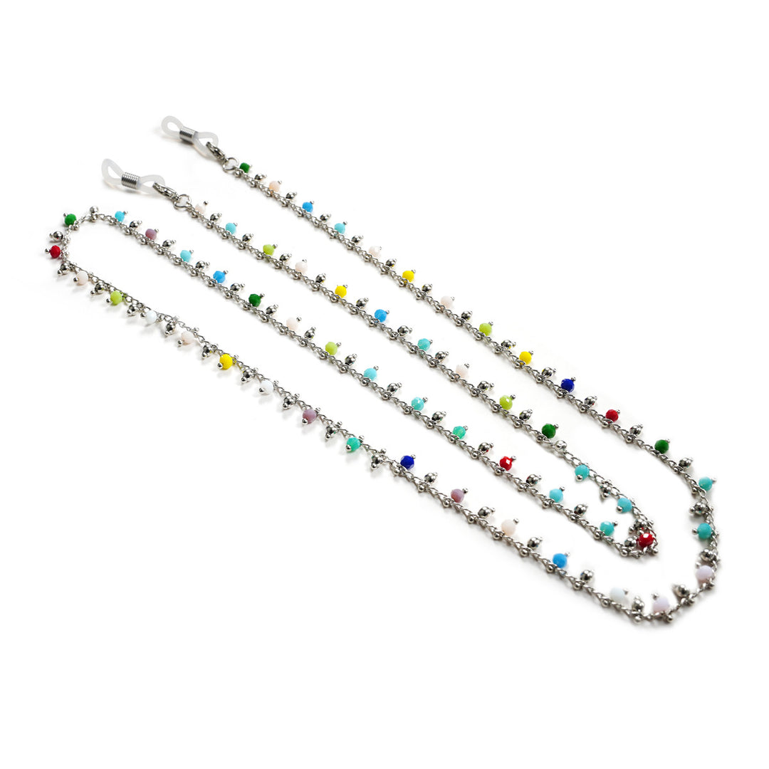 Bunte Perlen Brillenhalter Kette Karnz