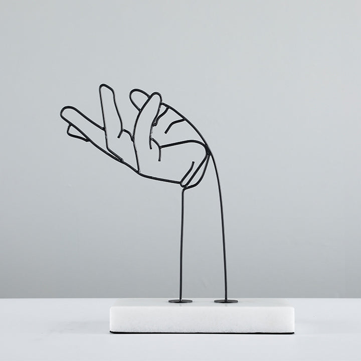 Abstrakte Handgesten-Skulptur