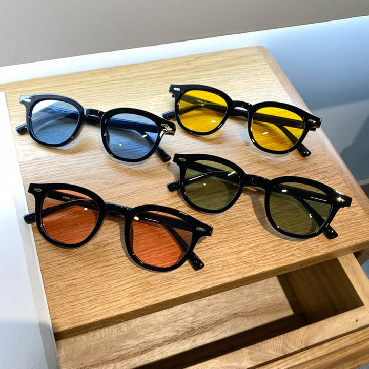 Modische Sonnenbrille mit Runden Gläsern und Stylischem Rahmen Karnz