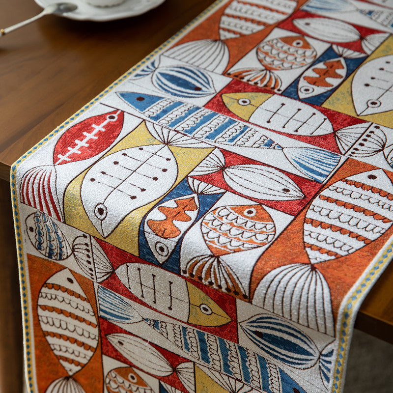 Künstlerisches Fischdesign Tischläufer