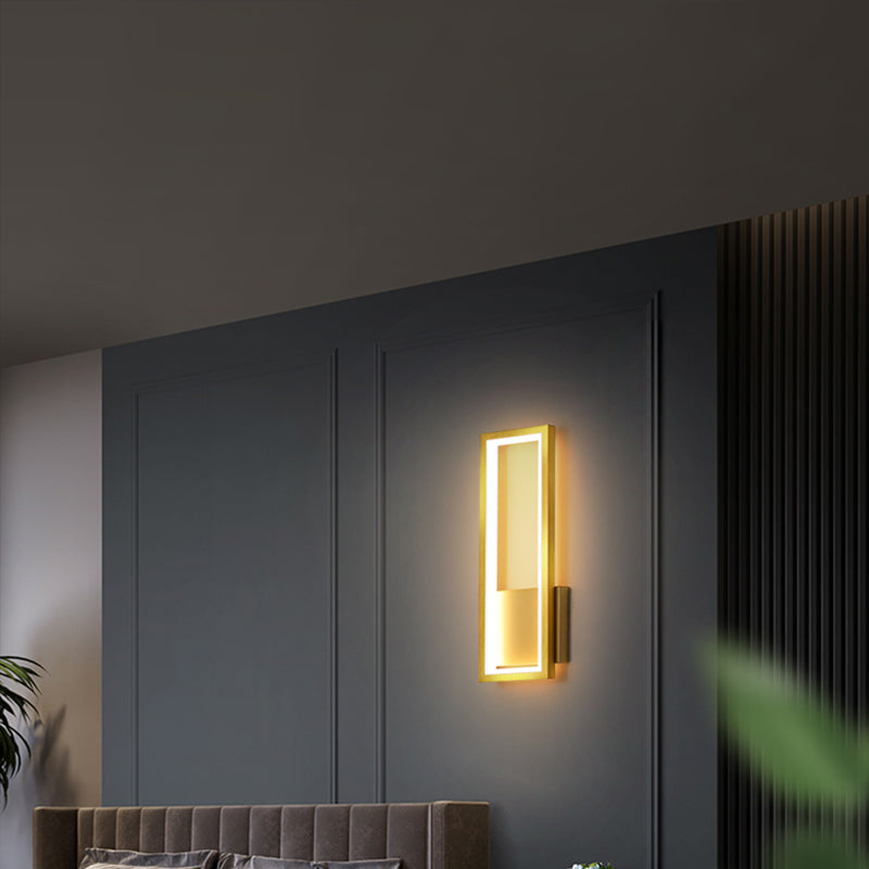 Minimalismus Rechteckige Wandleuchte Beleuchtung Metall Foyer LED Wandmontage Lichtarmatur | Karnz