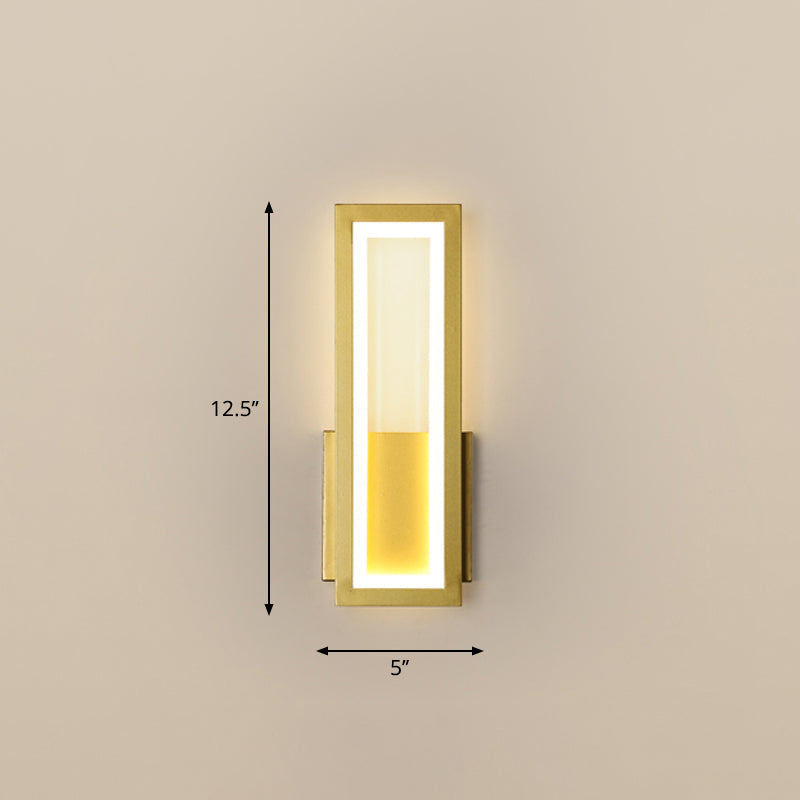 Minimalismus Rechteckige Wandleuchte Beleuchtung Metall Foyer LED Wandmontage Lichtarmatur | Karnz
