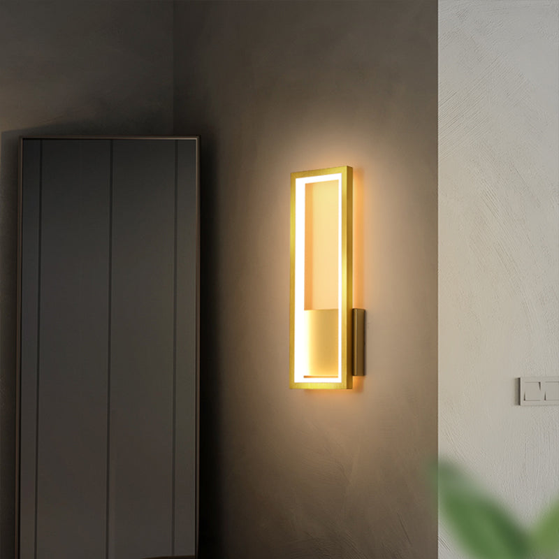 Minimalismus Rechteckige Wandleuchte Beleuchtung Metall Foyer LED Wandmontage Lichtarmatur | Karnz