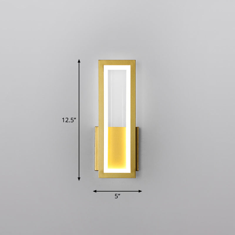 Minimalismus Rechteckige Wandleuchte Beleuchtung Metall Foyer LED Wandmontage Lichtarmatur | Karnz