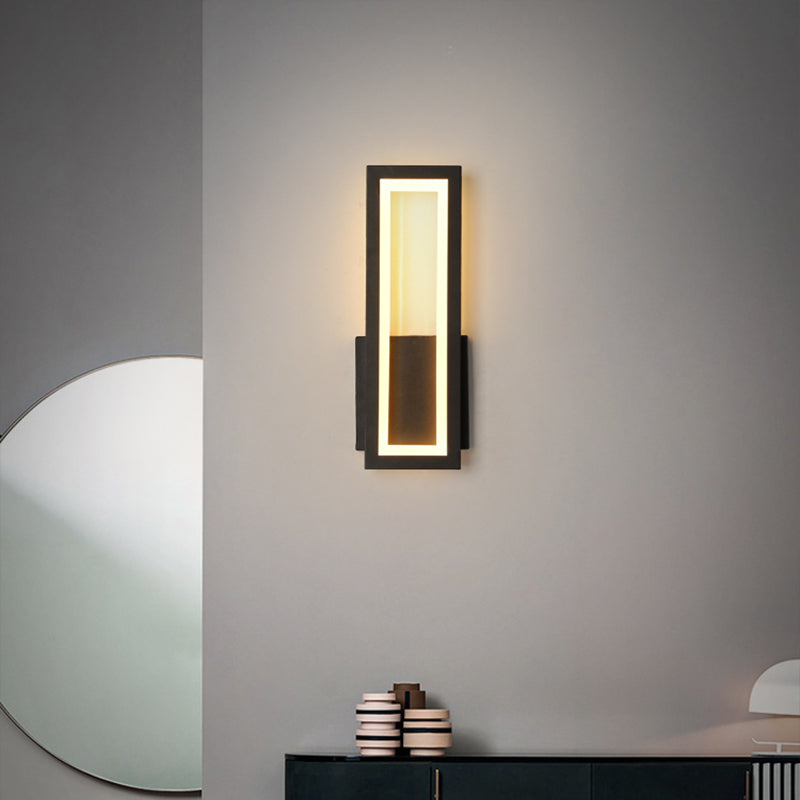 Minimalismus Rechteckige Wandleuchte Beleuchtung Metall Foyer LED Wandmontage Lichtarmatur | Karnz