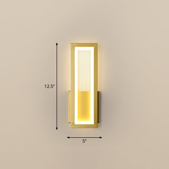 Minimalismus Rechteckige Wandleuchte Beleuchtung Metall Foyer LED Wandmontage Lichtarmatur | Karnz
