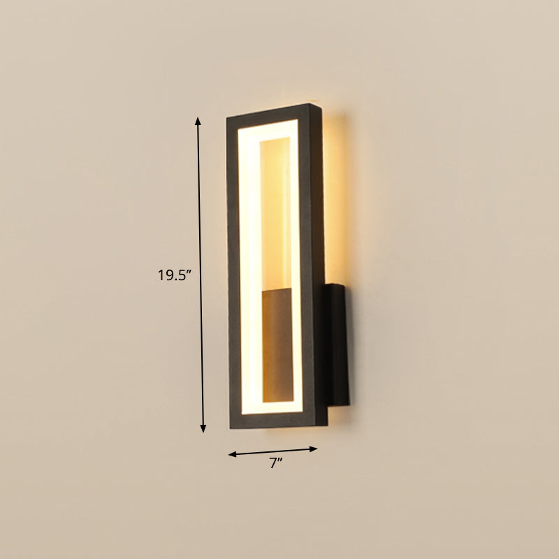 Minimalismus Rechteckige Wandleuchte Beleuchtung Metall Foyer LED Wandmontage Lichtarmatur | Karnz