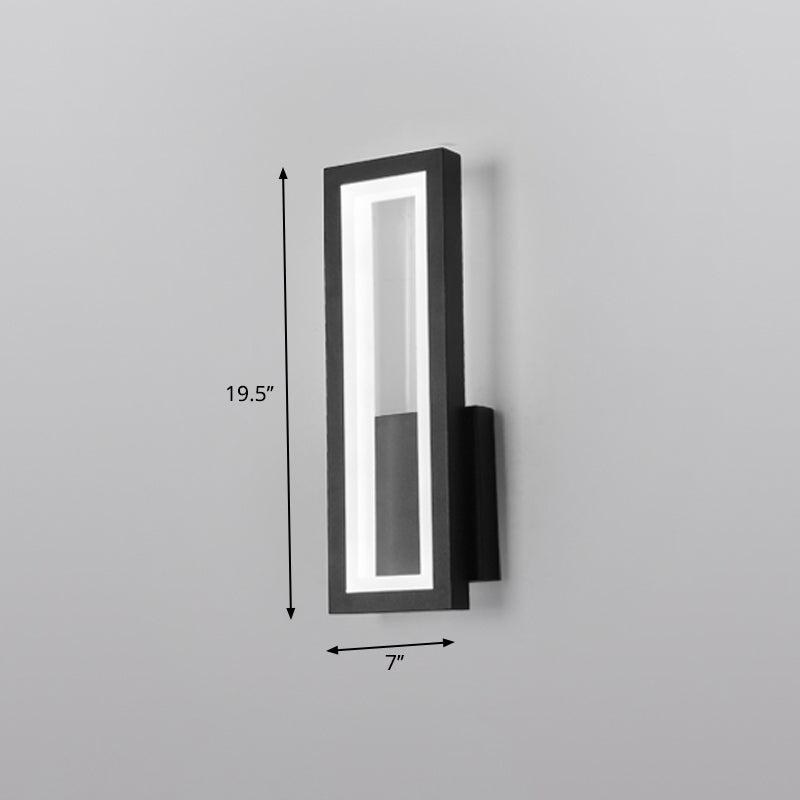 Minimalismus Rechteckige Wandleuchte Beleuchtung Metall Foyer LED Wandmontage Lichtarmatur | Karnz