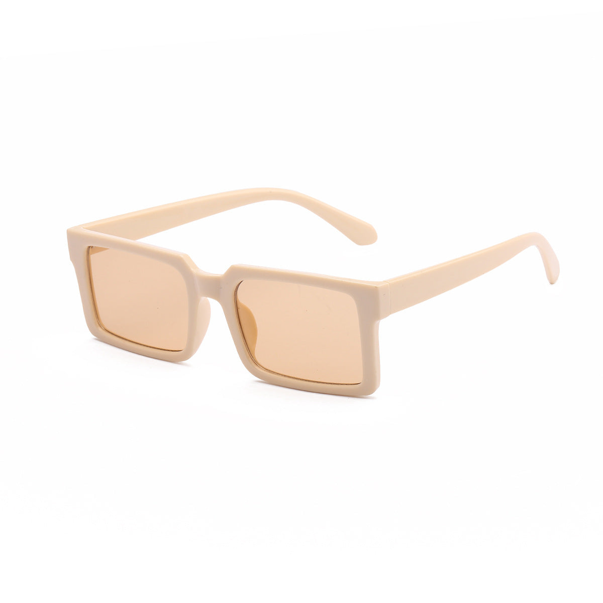 Damen modische rechteckige Sonnenbrille mit gelben Gläsern Karnz