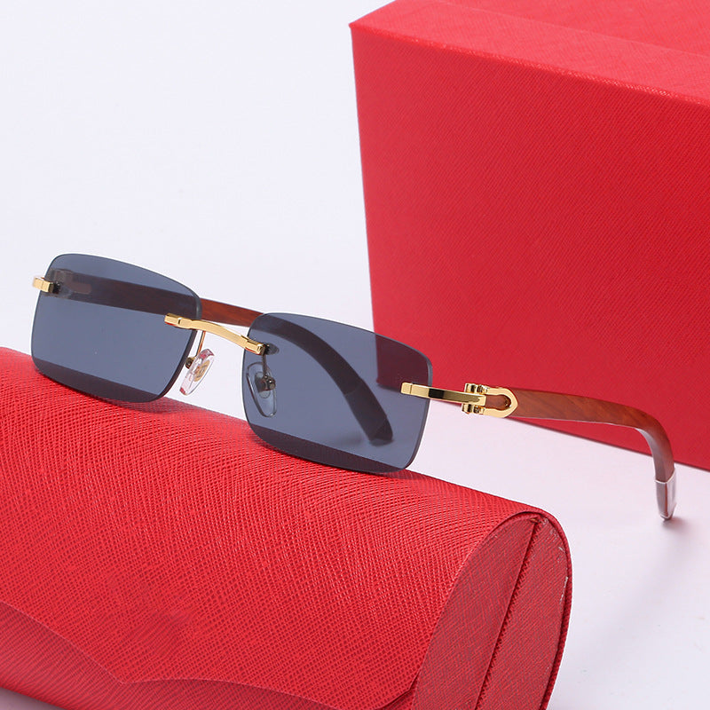 Damen elegante Rechteck-Sonnenbrille mit hochwertigem Metallrahmen und polarisierenden Gläsern Karnz