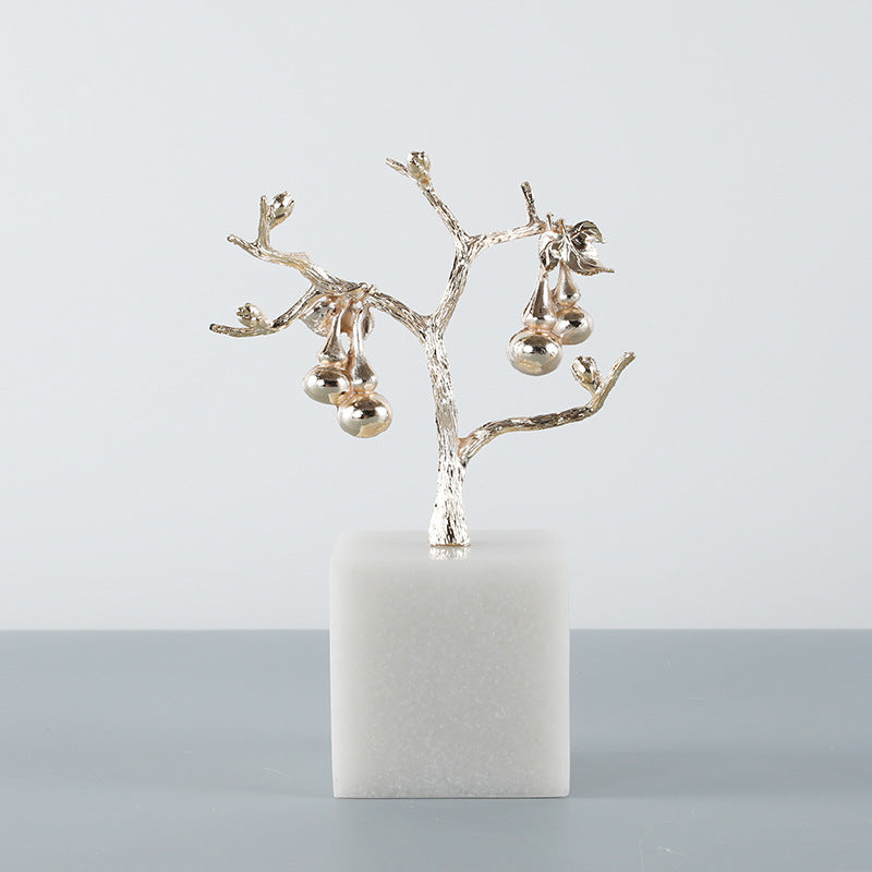 Dekorativer Silberbaum Skulptur