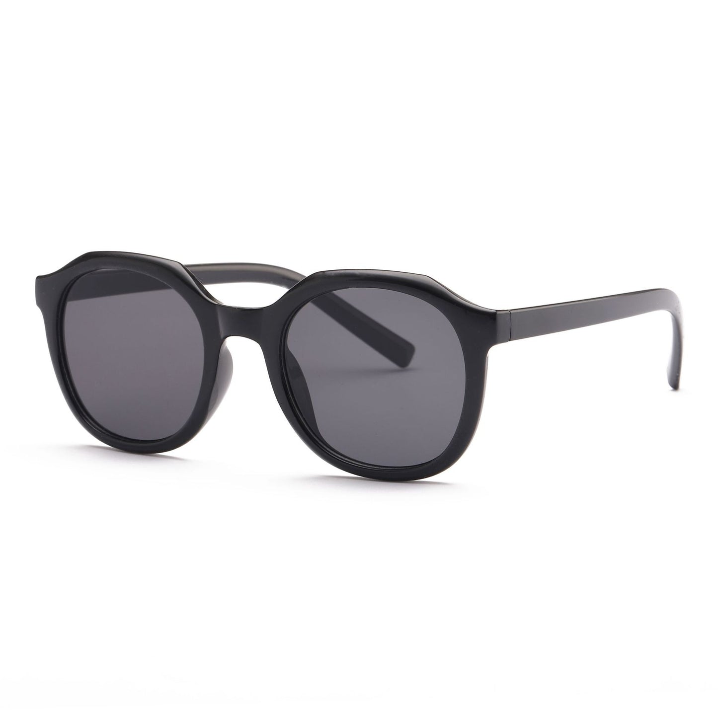 Damen modische Sonnenbrille mit facettenreichem Rahmen und UV-Schutz Karnz