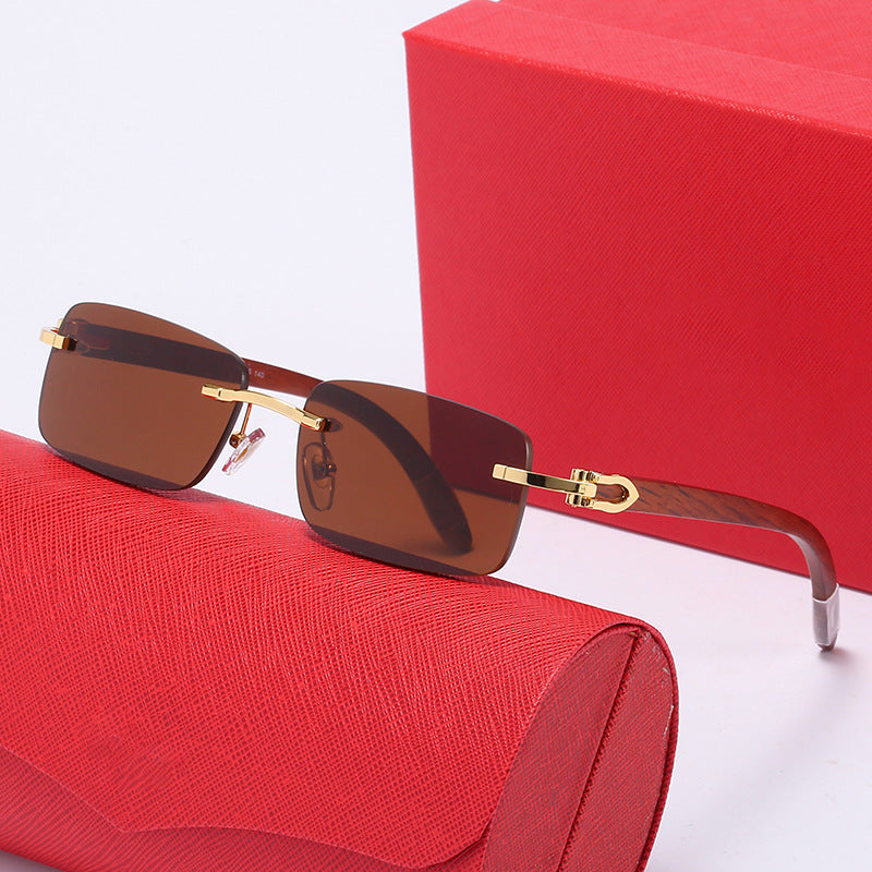 Damen elegante Rechteck-Sonnenbrille mit hochwertigem Metallrahmen und polarisierenden Gläsern Karnz