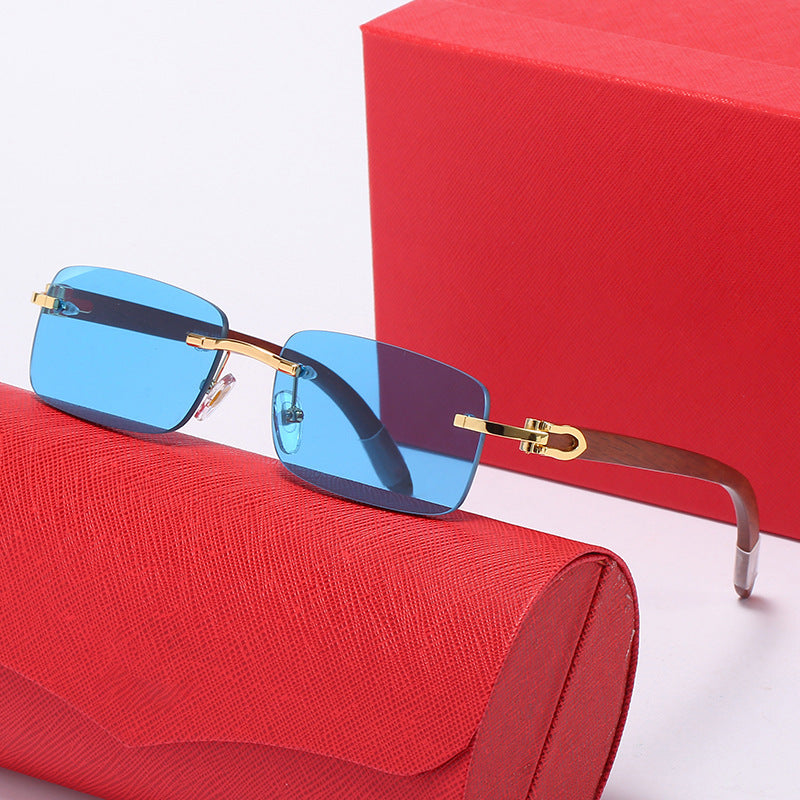 Damen elegante Rechteck-Sonnenbrille mit hochwertigem Metallrahmen und polarisierenden Gläsern Karnz