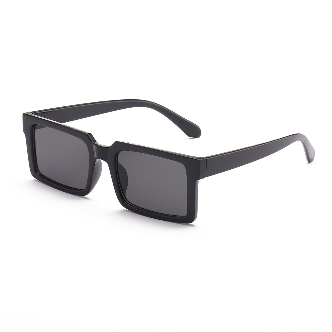 Damen modische rechteckige Sonnenbrille mit gelben Gläsern Karnz