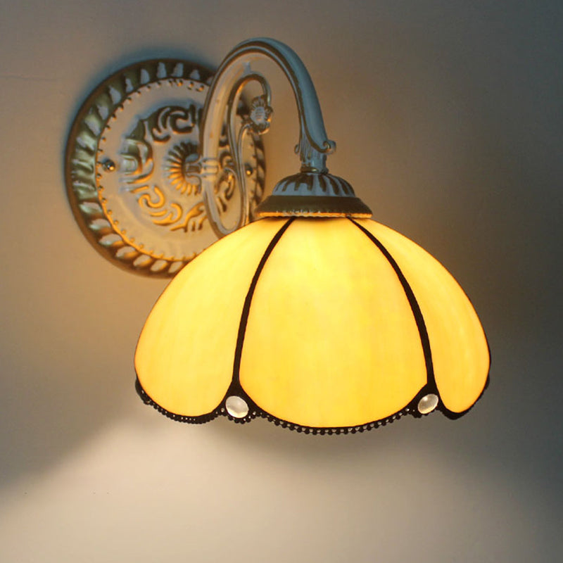 1-Kopf Shade Wandlampe Tiffany-Stil Handgefertigte Glas-Wandlampe für das Wohnzimmer
