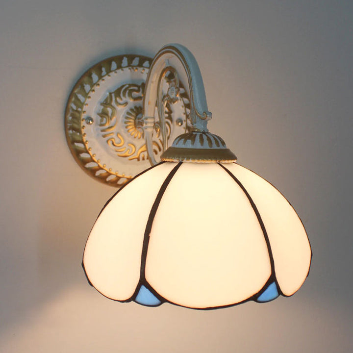 1-Kopf Shade Wandlampe Tiffany-Stil Handgefertigte Glas-Wandlampe für das Wohnzimmer